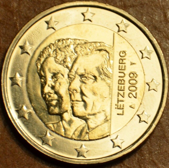2 Euro Luxembursko 2009 - 90. výročie nastúpenia veľkovojvodkyňa Charlotte na trón (UNC)