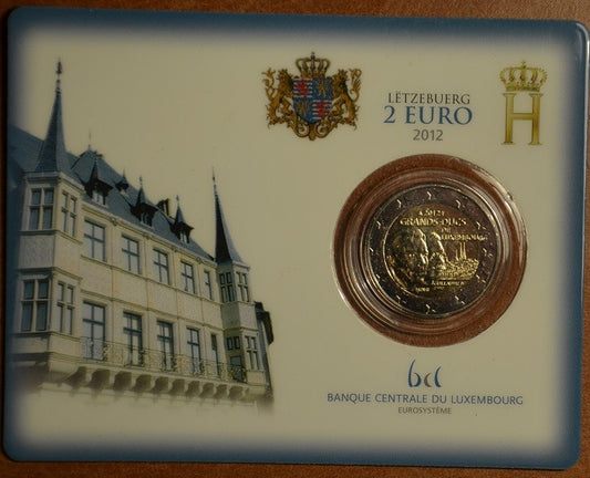 2 Euro Luxembursko 2012 - 100. výročie úmrtia Viliama IV.  (BU karta)