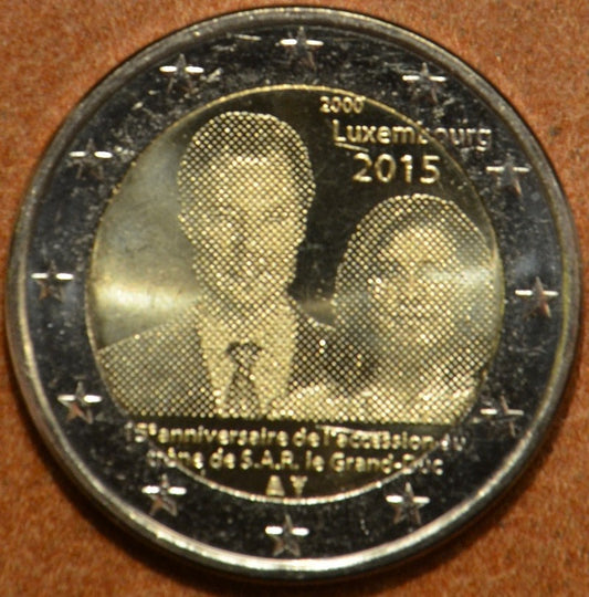 2 Euro Luxembursko 2015 - 15. výročie nastúpenia Henricha na trón (UNC)