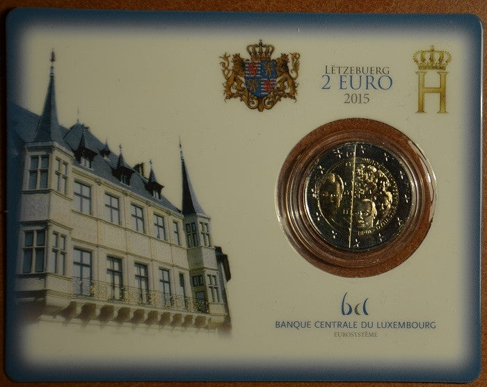 2 Euro Luxembursko 2015 - Dynastia Nassau-Weilburg (BU karta)