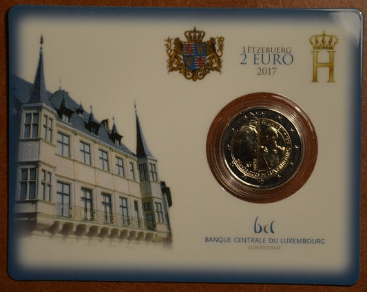 2 Euro Luxembursko 2017 - Veľkovojvoda Viliam III (BU karta)