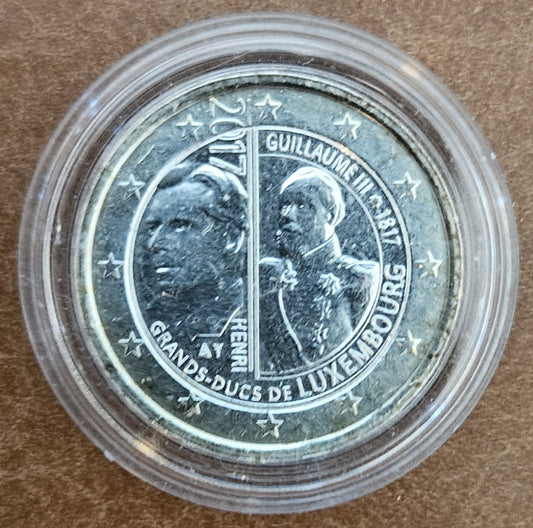 2 Euro Luxembursko 2017 - Veľkovojvoda Viliam III (postriebrená UNC)