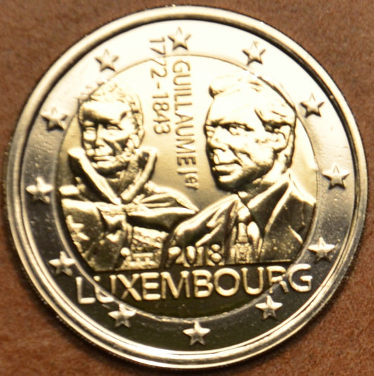 2 Euro Luxembursko 2018 - 175. výročie úmrtia veľkovojvodu Guillaumea I.  so značkou holandskej mincovne (UNC)