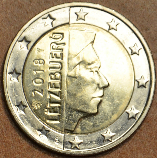 2 Euro Luxembursko 2018 so značkou "lev" (UNC)