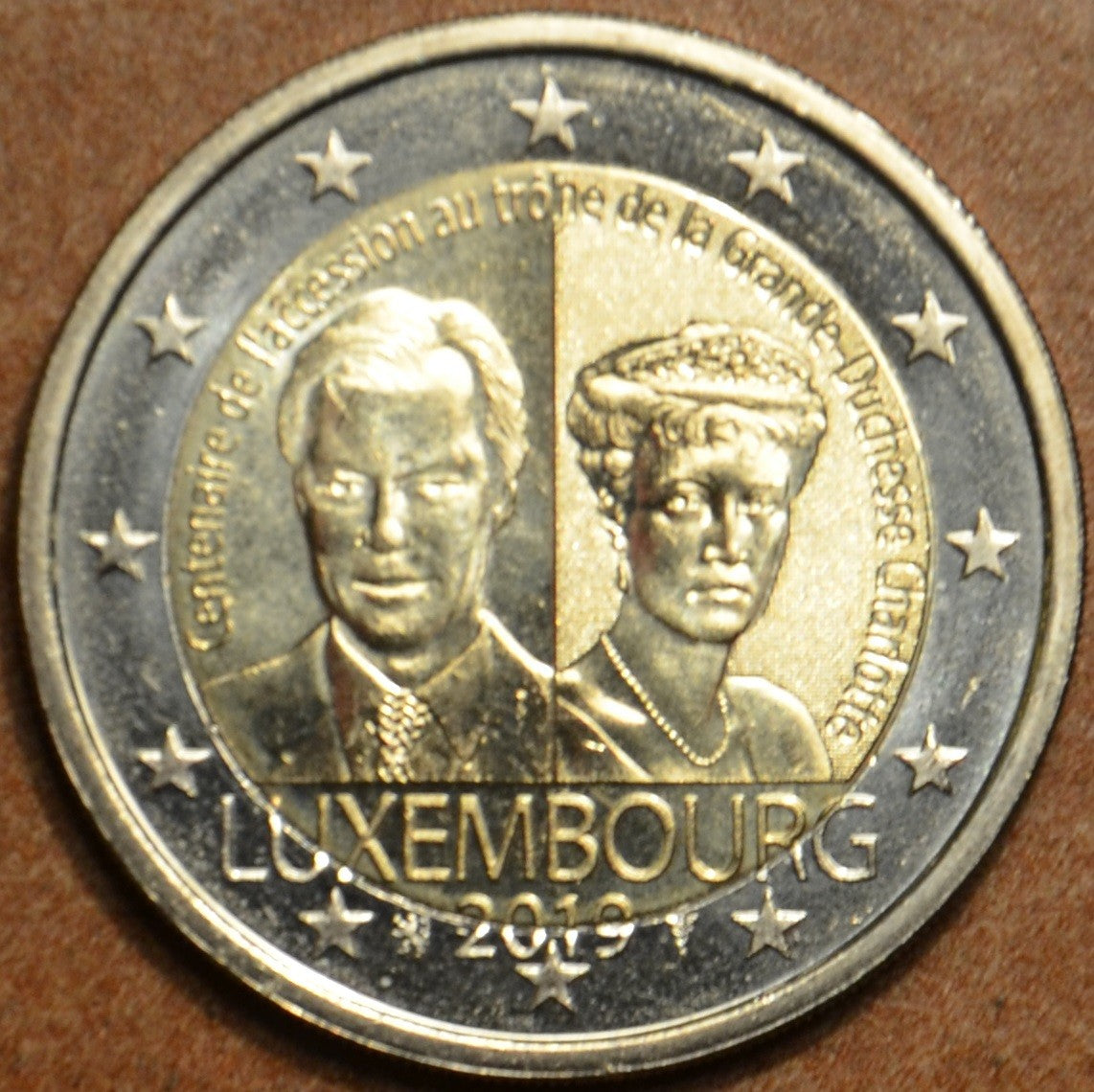 2 Euro Luxembursko 2019 - 100. výročie korunovania veľkovojvodkyne Charlotte (UNC)