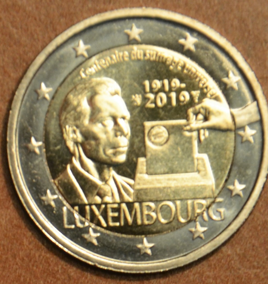 2 Euro Luxembursko 2019 - 100. výročie volebného práva (UNC)