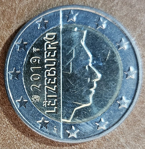 2 Euro Luxembursko 2019 so značkou "lev" (UNC)
