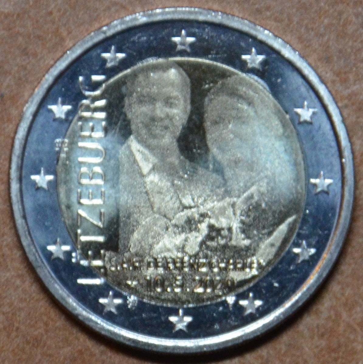 2 Euro Luxembursko 2020 - Narodenie princa Charlesa verzia foto/lev (UNC)