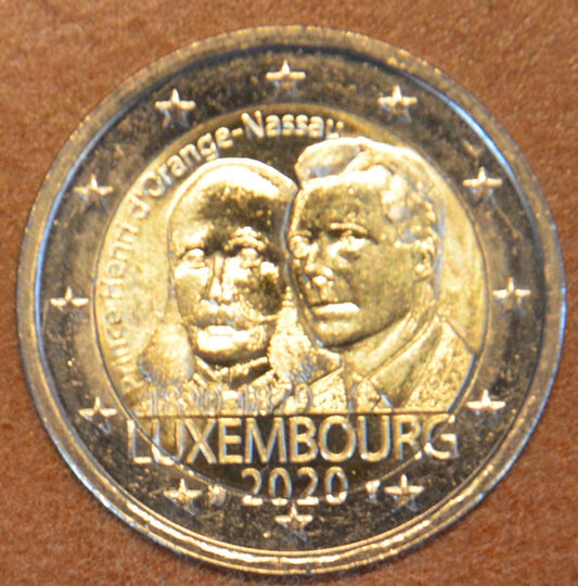2 Euro Luxembursko 2020 so značkou "lev" - Prince Henry d'Orange-Nassau (UNC)