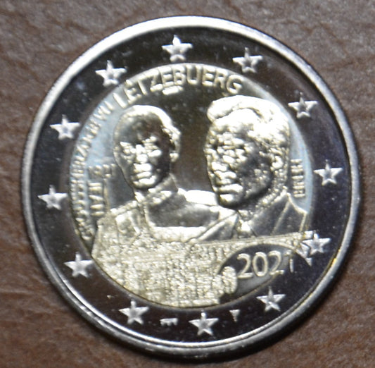 2 Euro Luxembursko 2021 - 100. výročie narodenia veľkovojvodu Jeana verzia relief/most (UNC)