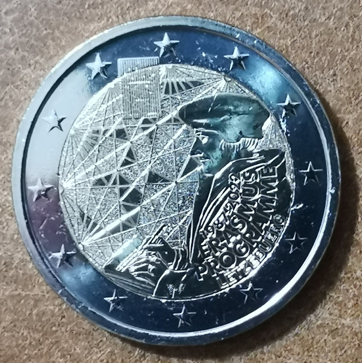 2 Euro Luxembursko 2022 - Erasmus program - 35. výročie vzniku (UNC)