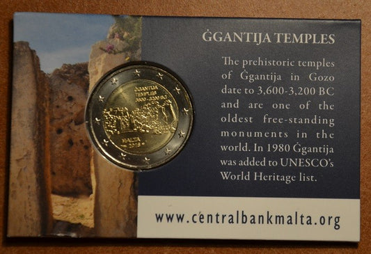 2 Euro Malta 2016 - Chrámy Ggantija (BU karta)