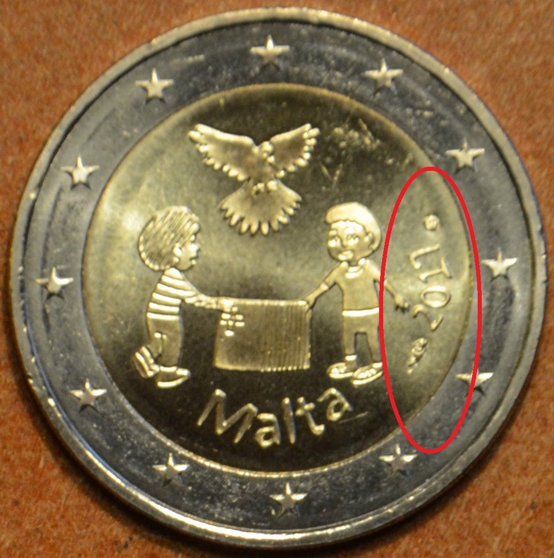 2 Euro Malta 2017 Solidarita s deťmi - francúzska značka (UNC)