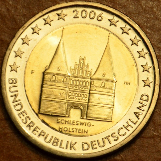 2 Euro Nemecko 2006 "F" Holstentor v Lübecku / Schleswig-Holstein (UNC)