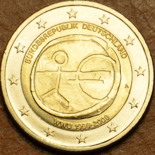 2 Euro Nemecko 2009 "A" 10. výročie hospodárskej a menovej únie  (UNC)