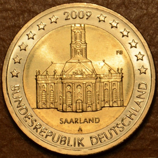 2 Euro Nemecko 2009  "A" Sársko: Kostol Ludwigskirche (UNC)