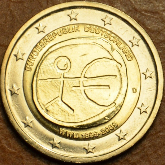 2 Euro Nemecko 2009 "D" 10. výročie hospodárskej a menovej únie  (UNC)