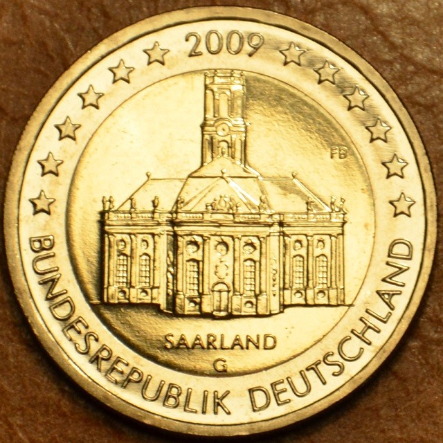 2 Euro Nemecko 2009  "G" Sársko: Kostol Ludwigskirche (UNC)