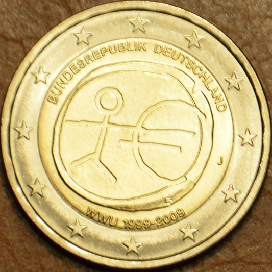 2 Euro Nemecko 2009 "J" 10. výročie hospodárskej a menovej únie  (UNC)