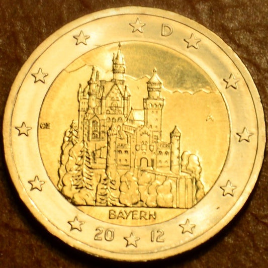 2 Euro Nemecko 2012 "A" Bavorsko: Neuschwanstein (UNC)
