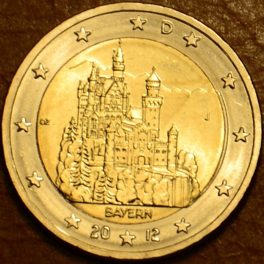 2 Euro Nemecko 2012 "J" Bavorsko: Neuschwanstein (UNC)