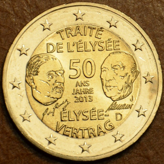 2 Euro Nemecko 2013  "J" 50. výročie Elizejskej zmluvy (UNC)