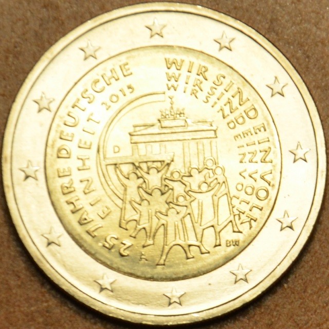2 Euro Nemecko 2015  "A" 25 rokov of opätovného zjednotenia Nemecka (UNC)