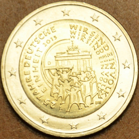 2 Euro Nemecko 2015  "D" 25 rokov of opätovného zjednotenia Nemecka (UNC)