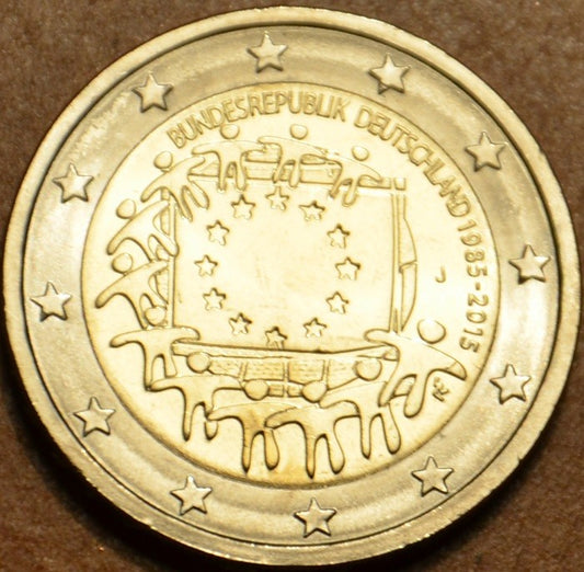 2 Euro Nemecko 2015 "J" 30 rokov Europskej vlajky  (UNC)