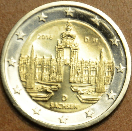 2 Euro Nemecko 2016 "D" Sasko: Zwinger v Dražďanoch (UNC)