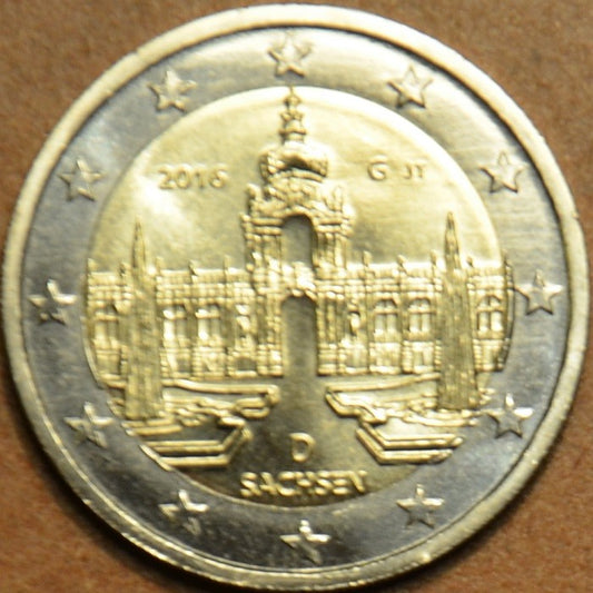 2 Euro Nemecko 2016 "G" Sasko: Zwinger v Dražďanoch (UNC)