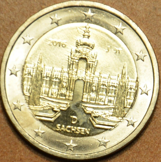2 Euro Nemecko 2016 "J" Sasko: Zwinger v Dražďanoch (UNC)
