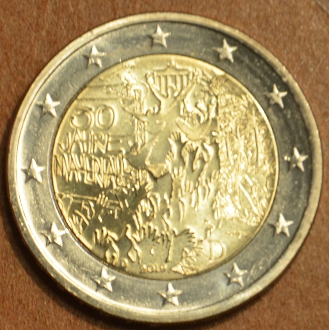 2 Euro Nemecko 2019 "D" 30. výročie pádu berlínskeho múru (UNC)