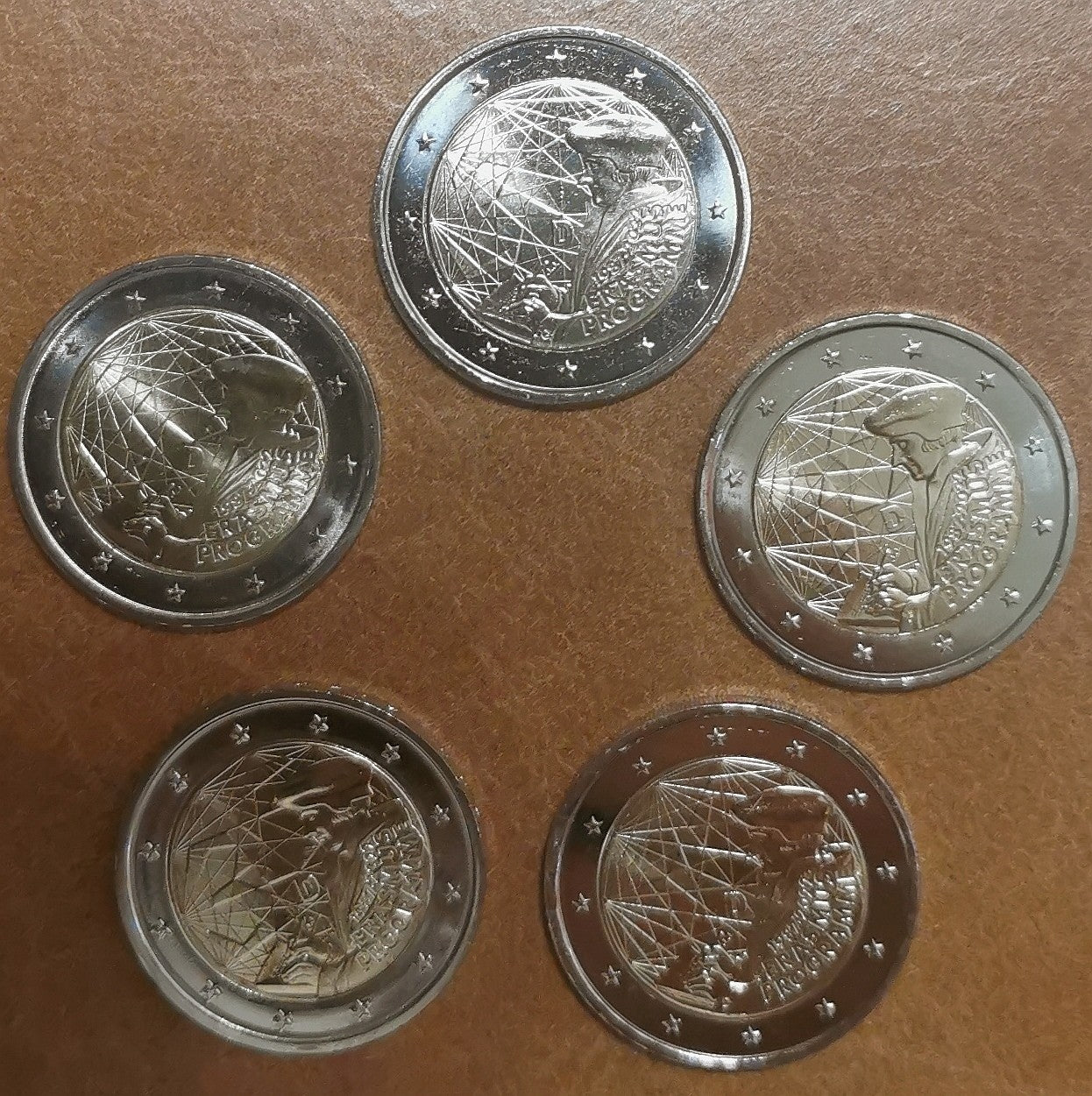 2 Euro Nemecko 2022 "ADFGJ" - Erasmus program - 35. výročie vzniku (5x UNC)