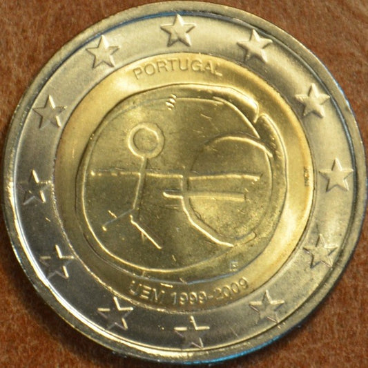 2 Euro Portugalsko 2009 - 10. výročie hospodárskej a menovej únie  (UNC)