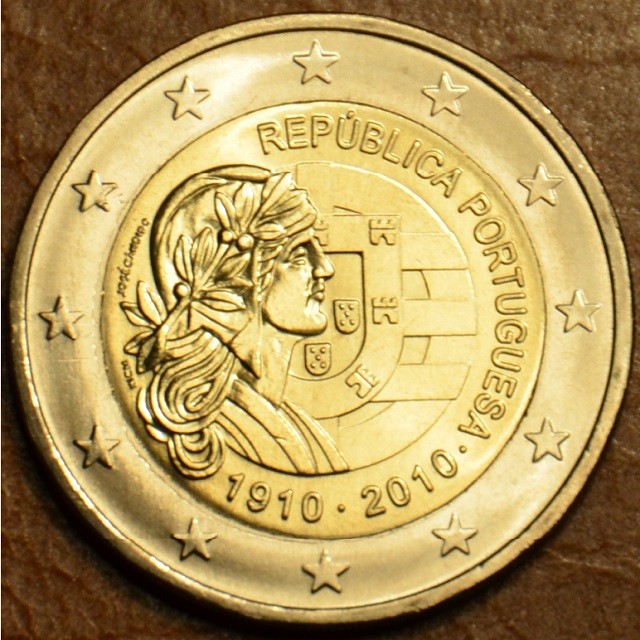 2 Euro Portugalsko 2010 - 100. výročie Portugalskej republiky (UNC)