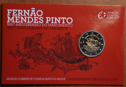 2 Euro Portugalsko 2011 - 500 rokov od narodenia Mendesa Pinta  (Proof)
