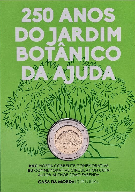 2 Euro Portugalsko 2018 - 250 rokov založenia botanickej záhrady Ajuda (BU)