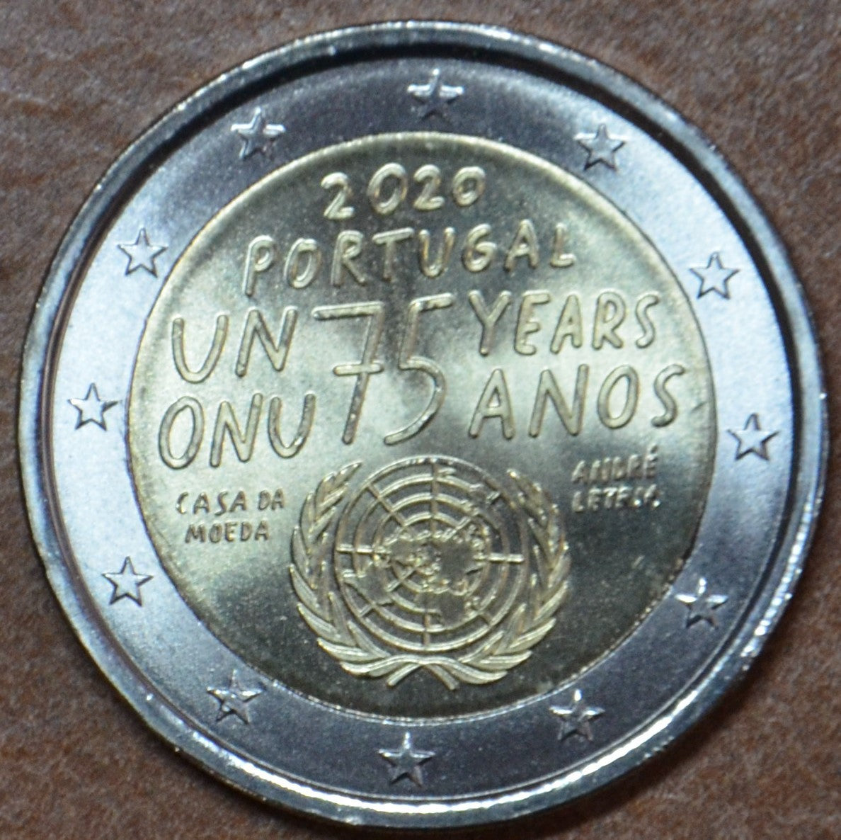 2 Euro Portugalsko 2020 - 75 rokov Spojených národov (UNC)