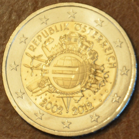 2 Euro Rakúsko 2012 - 10. výročia vzniku Eura (UNC)