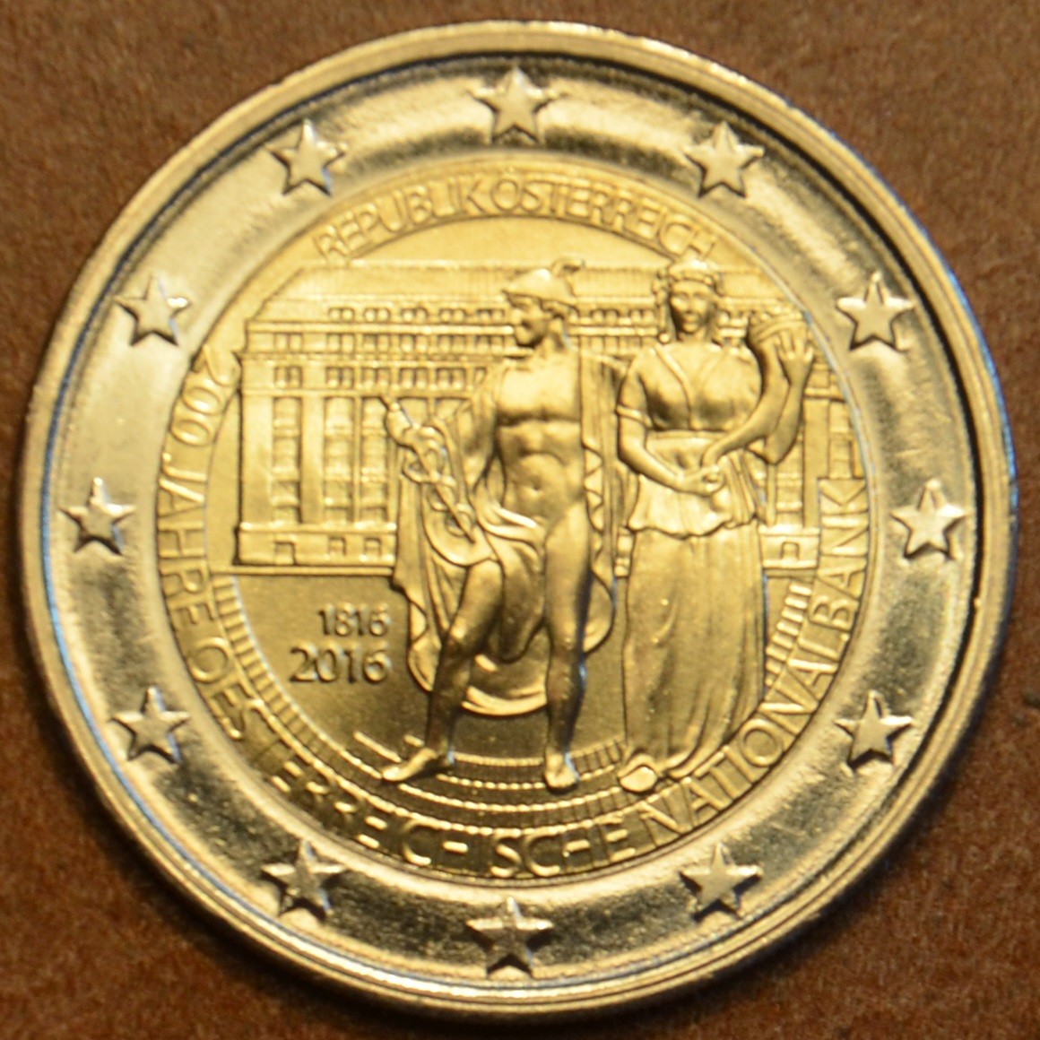 2 Euro Rakúsko 2016 - 200 rokov Rakúskej národnej banky (UNC)