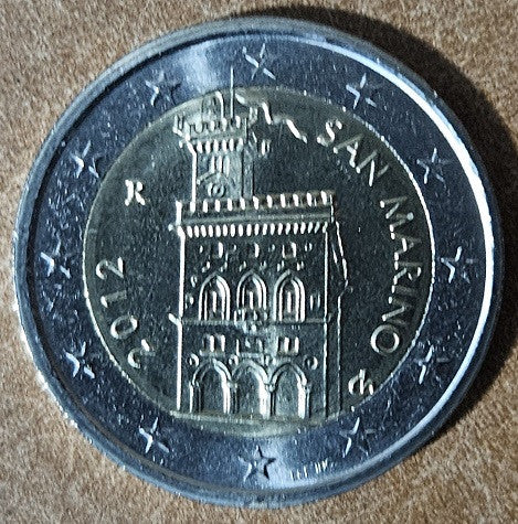 2 Euro San Marino 2012 - Dom vlády (UNC)