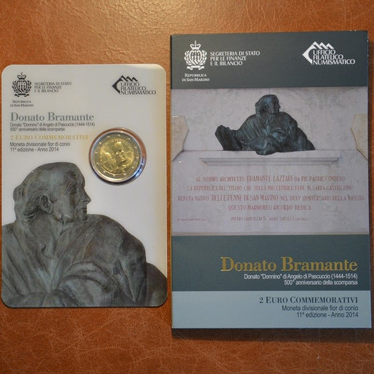 2 Euro San Marino 2014 - 500. výročie úmrtia Donato Bramante (BU)