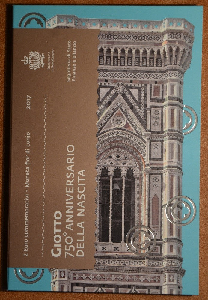 2 Euro San Marino 2017 - 750. výročie narodenia Giotta (BU)