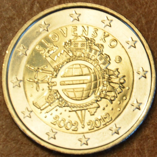 2 Euro Slovensko 2012 - 10. výročia vzniku Eura (UNC)