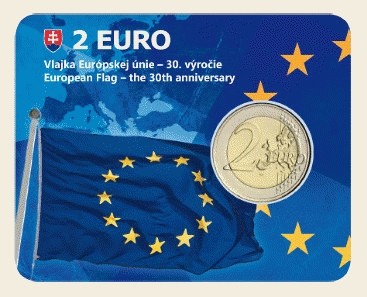 2 Euro Slovensko 2015 - Karta 30 rokov Europskej vlajky (BU)