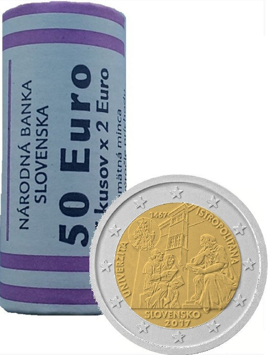 2 Euro Slovensko 2017 - Univerzita Istropolitana (25xUNC)