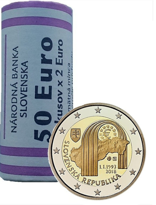 2 Euro Slovensko 2018 - 25. výročie vzniku (25xUNC)