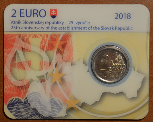 2 Euro Slovensko 2018 - 25. výročie vzniku (BU karta)