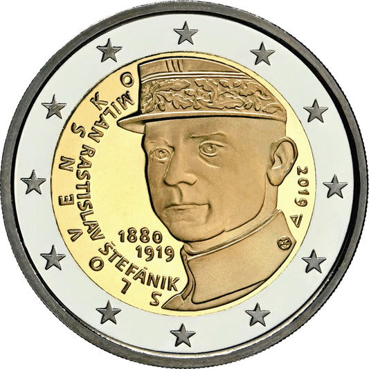 2 Euro Slovensko 2019 - Milan Rastislav Štefánik (UNC)